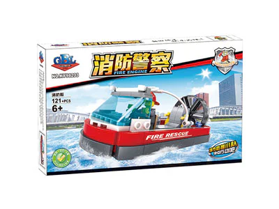Fire police: fire boats 开智 KAZI/高博乐 GBL KY98203 image 1