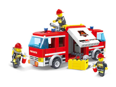 Fire police: fire trucks 开智 KAZI/高博乐 GBL KY98207