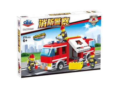 Fire police: fire trucks 开智 KAZI/高博乐 GBL KY98207 image 1