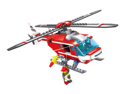 Fire police: fire rescue helicopters 开智 KAZI/高博乐 GBL KY98210