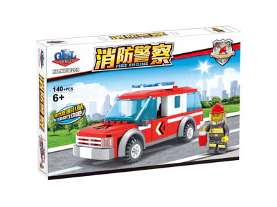 Fire Police: Fire Patrol Car 开智 KAZI/高博乐 GBL KY98209 image 1
