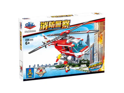 Fire police: fire rescue helicopters 开智 KAZI/高博乐 GBL KY98210 image 1