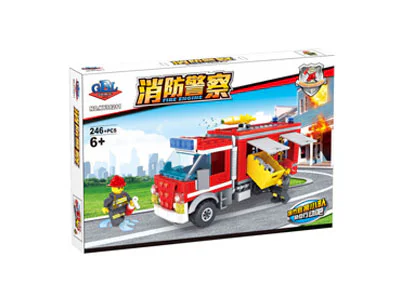 Fire police: fire trucks 开智 KAZI/高博乐 GBL KY98211 image 1