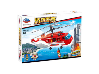 Fire police: transport helicopters 开智 KAZI/高博乐 GBL KY98213 image 1