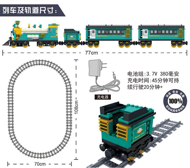 Trackless train: Australian Puffing Billy steam train. 开智 KAZI/高博乐 GBL KY98102 image 8