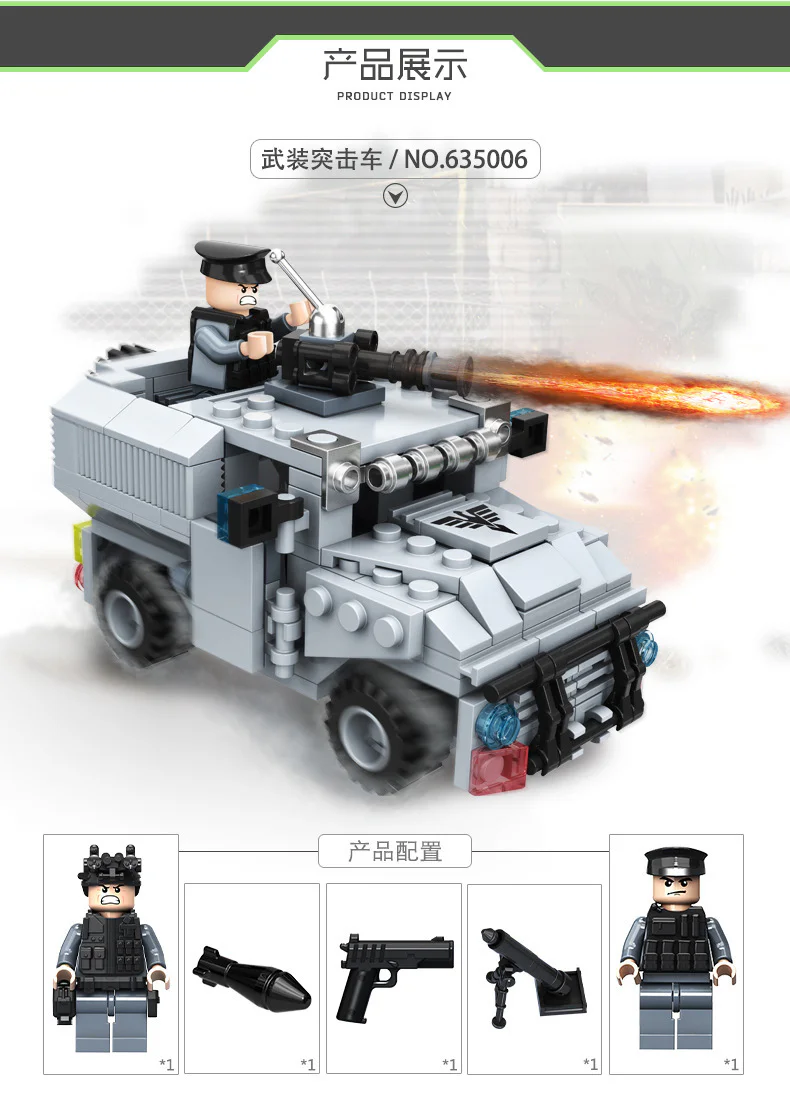 Counter-terrorism raids: armed assault vehicles 潘洛斯 PANLOSBRICK 635006