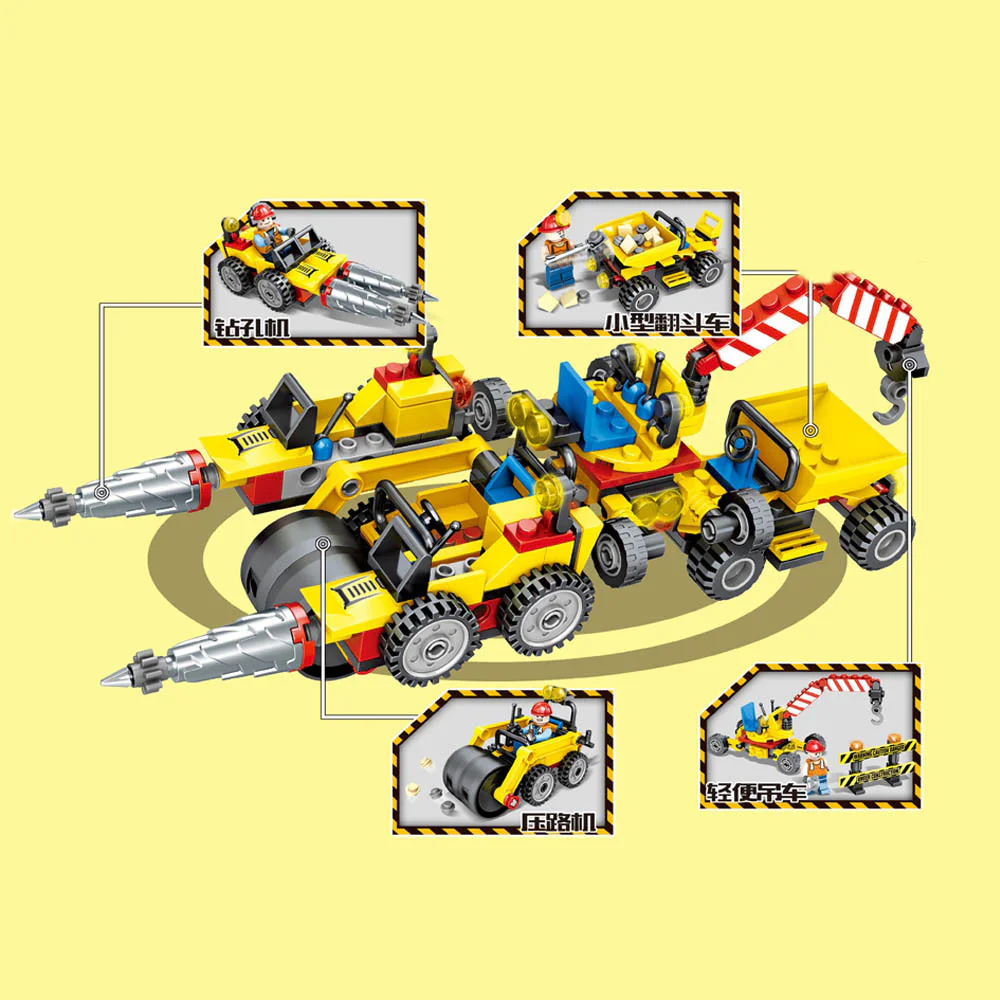 Urban engineering unit: engineering vehicle 8, small roller, driller, light crane, roller, light forklift, light crane, bulldozer, picker 606006 image 4