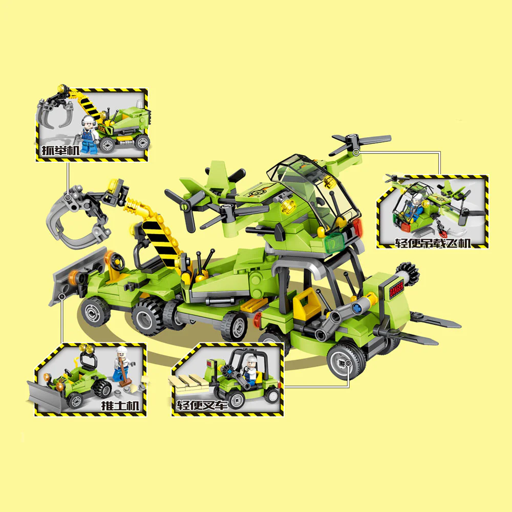 Urban engineering unit: engineering vehicle 8, small roller, driller, light crane, roller, light forklift, light crane, bulldozer, picker 606006 image 13