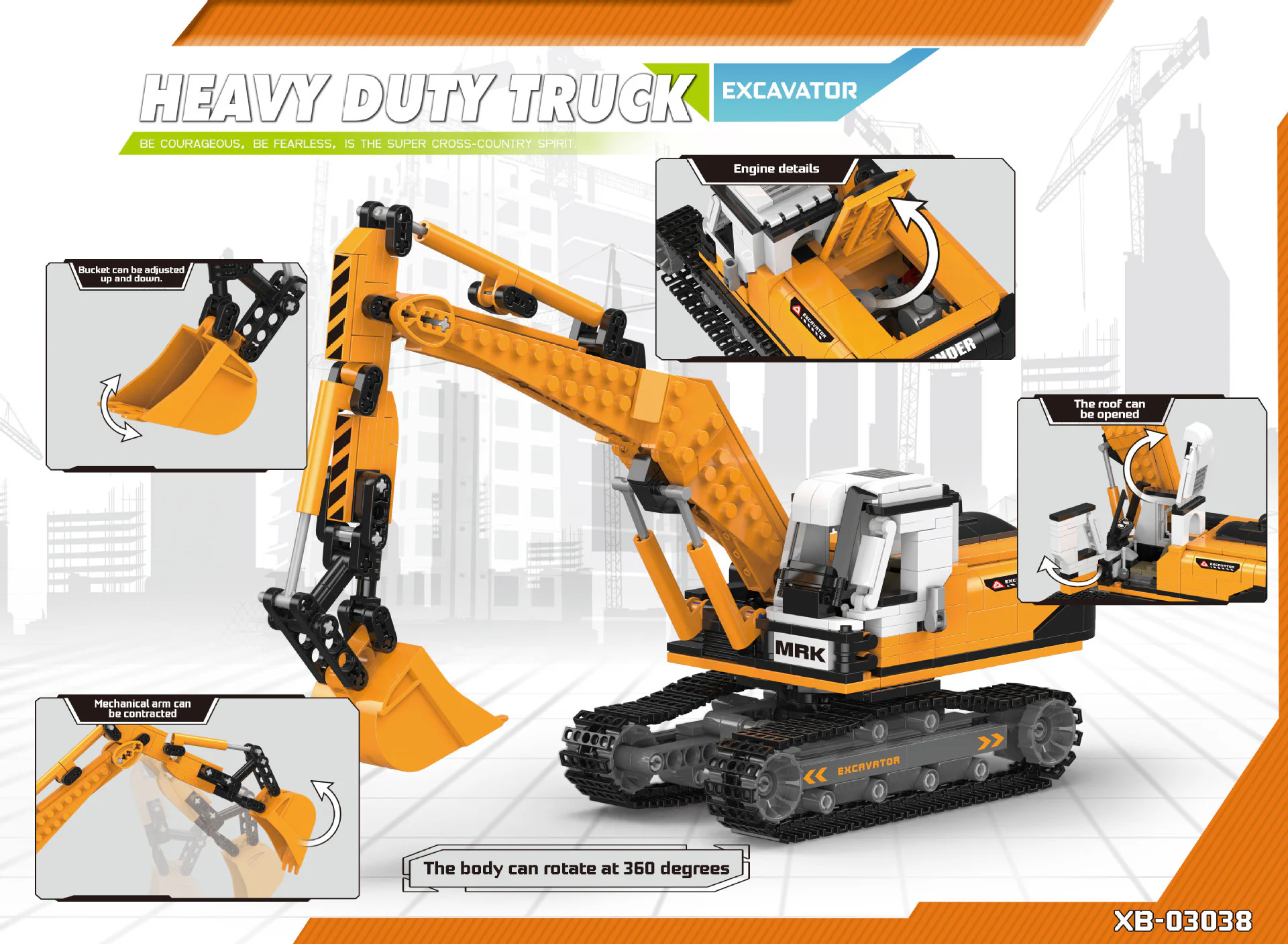 Truck, heavy: excavator 星堡 XINGBAO XB-03038 image 4