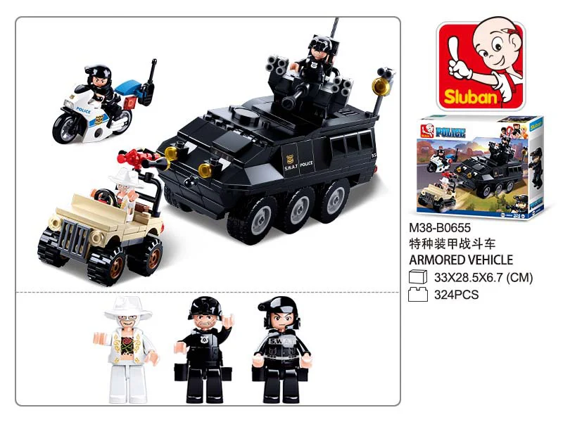 Entire Police Force Mobilized: Specialized Armored Fighting Vehicle 小鲁班 Sluban M38-B0655 image 1