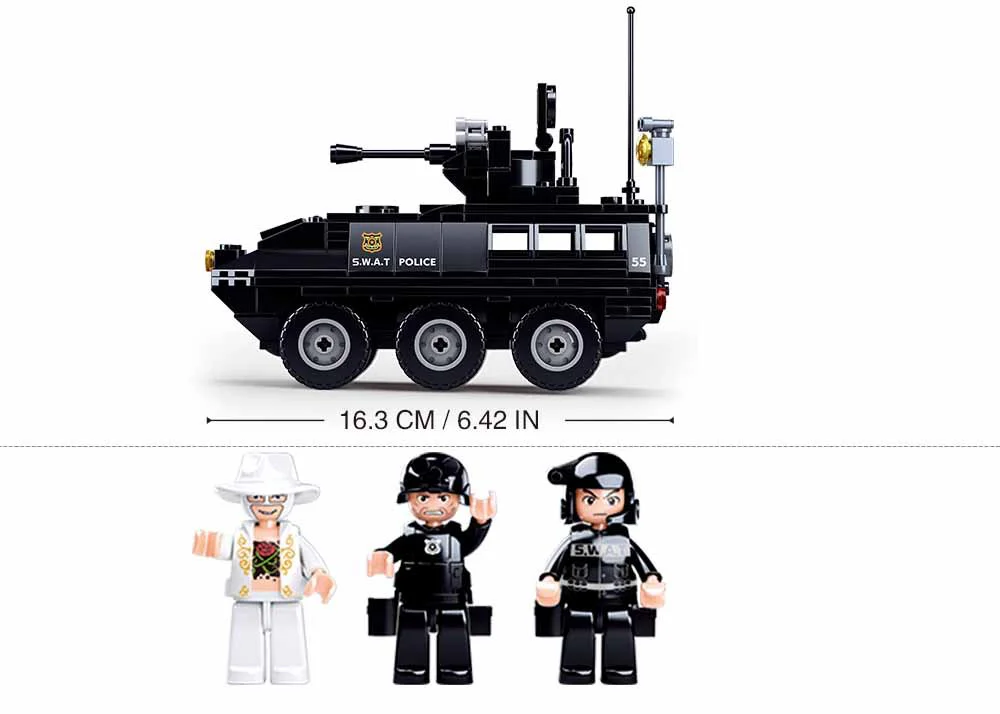 Entire Police Force Mobilized: Specialized Armored Fighting Vehicle 小鲁班 Sluban M38-B0655 image 2