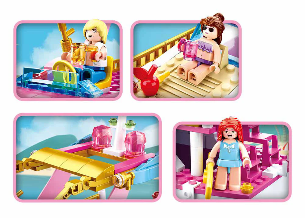 Pink Dream: Holiday yacht 小鲁班 Sluban M38-B0722 image 3