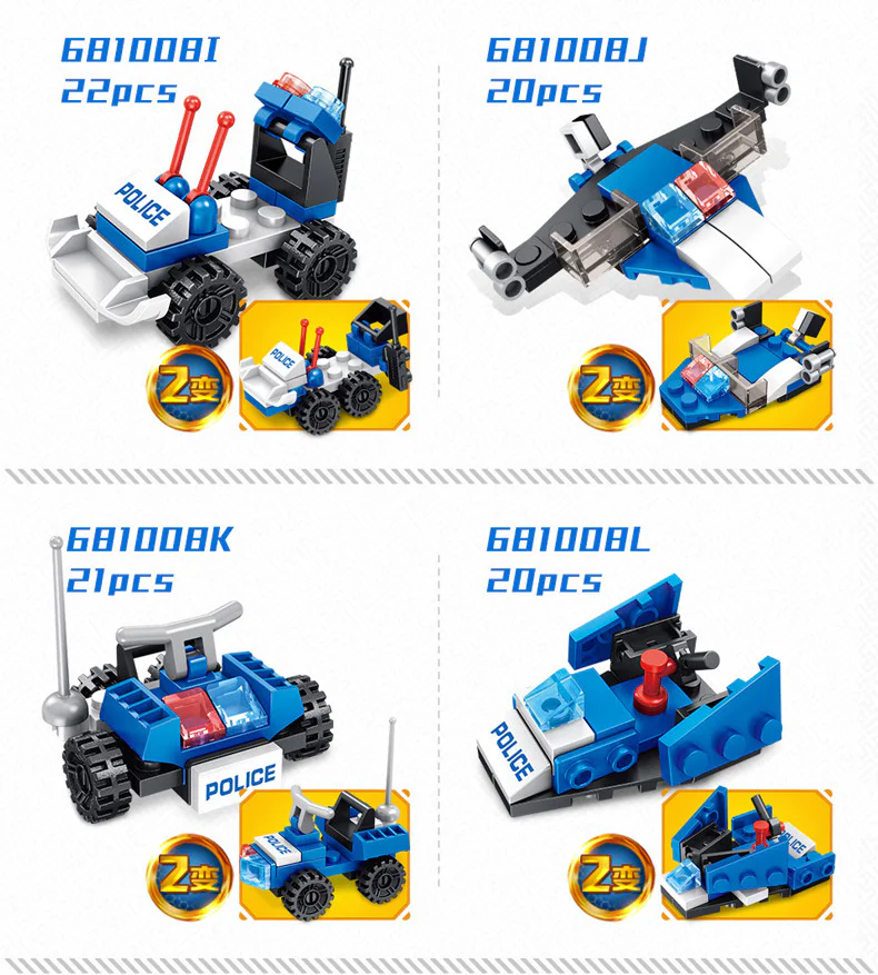 Police Series: Multi-Functional Patrol Robot (12-in-1) 潘洛斯 PANLOSBRICK 681008L image 16