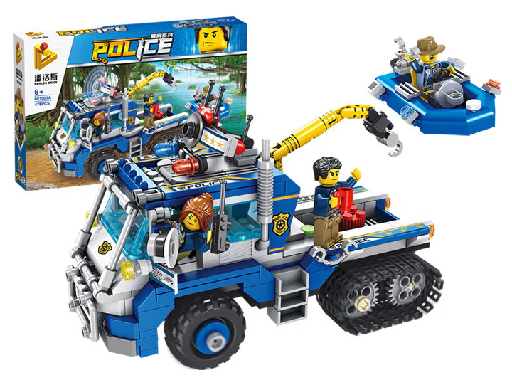Police Series: Forest Police Car 潘洛斯 PANLOSBRICK 681005A image 1