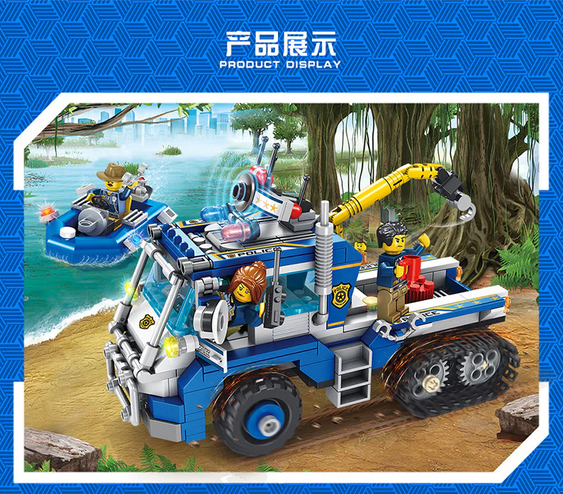 Police Series: Forest Police Car 潘洛斯 PANLOSBRICK 681005A image 6
