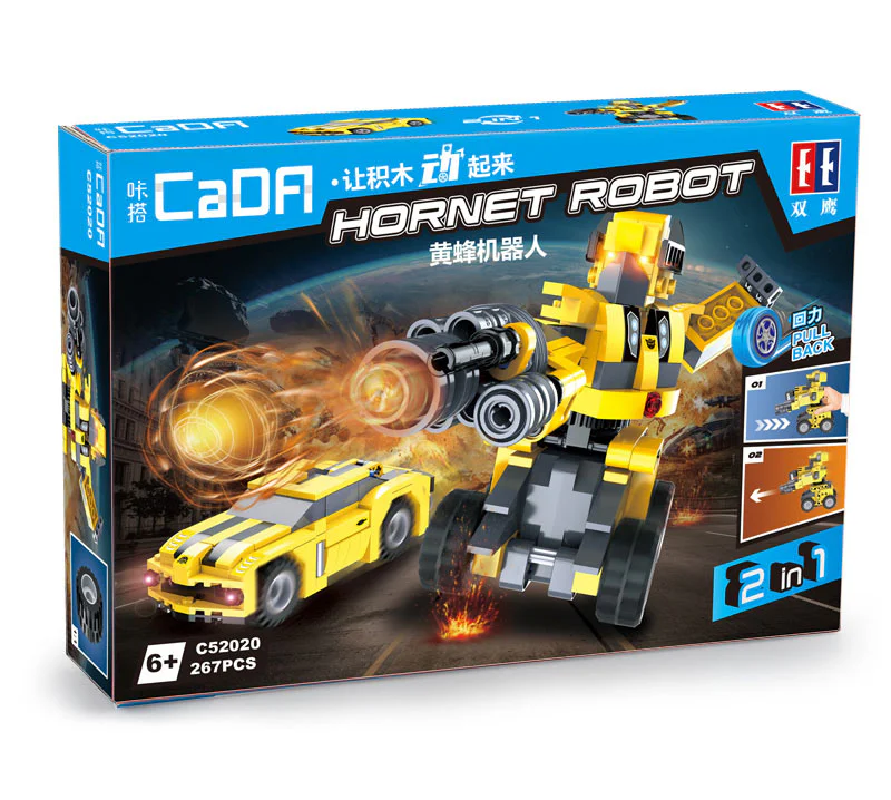 Resilient deformation robot: Hornet robot retrogent 咔搭 CaDA/双鹰 DoubleE C52020 image 5