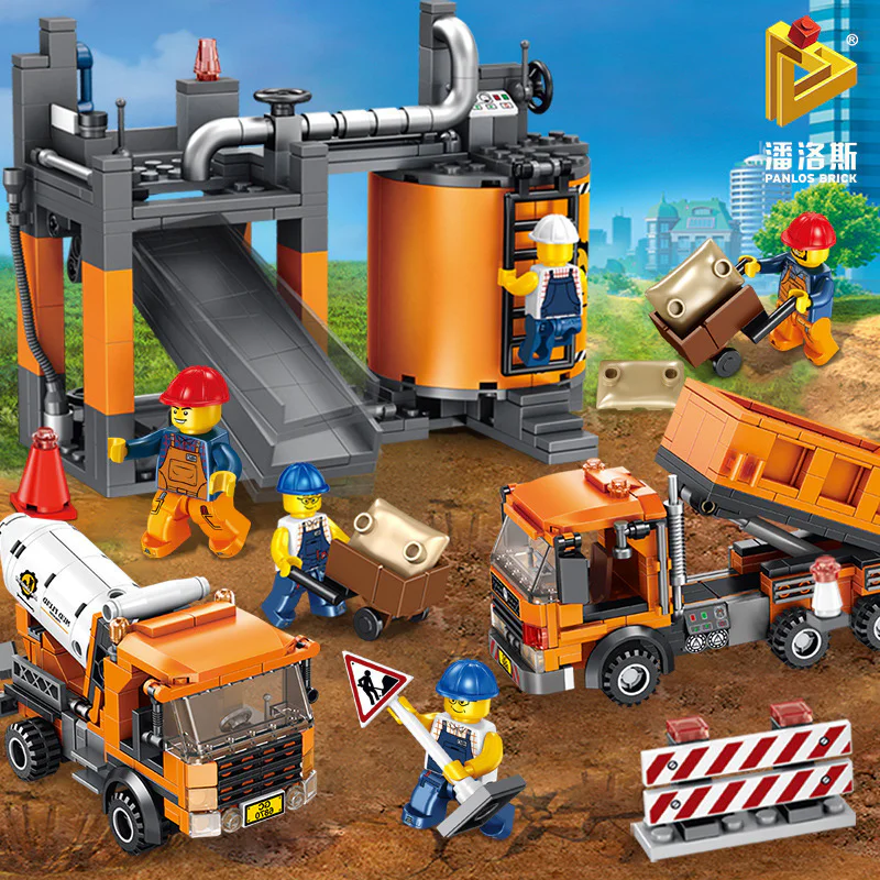 Engineering series: engineering scene re-engineering machines, mixers, loaders 潘洛斯 PANLOSBRICK 640004 image 1