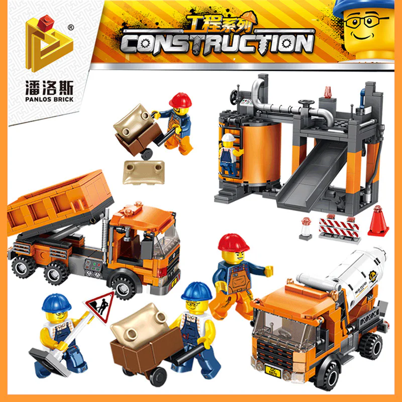 Engineering series: engineering scene re-engineering machines, mixers, loaders 潘洛斯 PANLOSBRICK 640004 image 2
