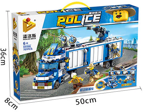 Police series: mobile police station vehicles 潘洛斯 PANLOSBRICK 681006 image 5