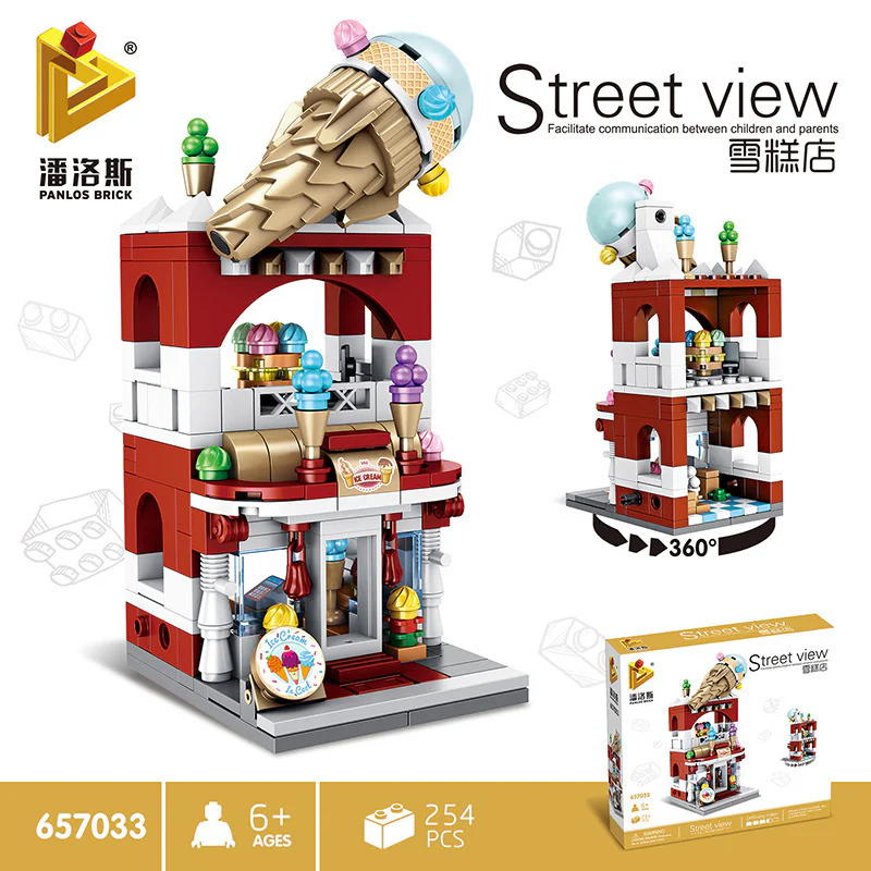 Mini Street View: Ice cream Shop 潘洛斯 PANLOSBRICK 657033 image 1