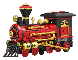Electric technology collage: classical trains
