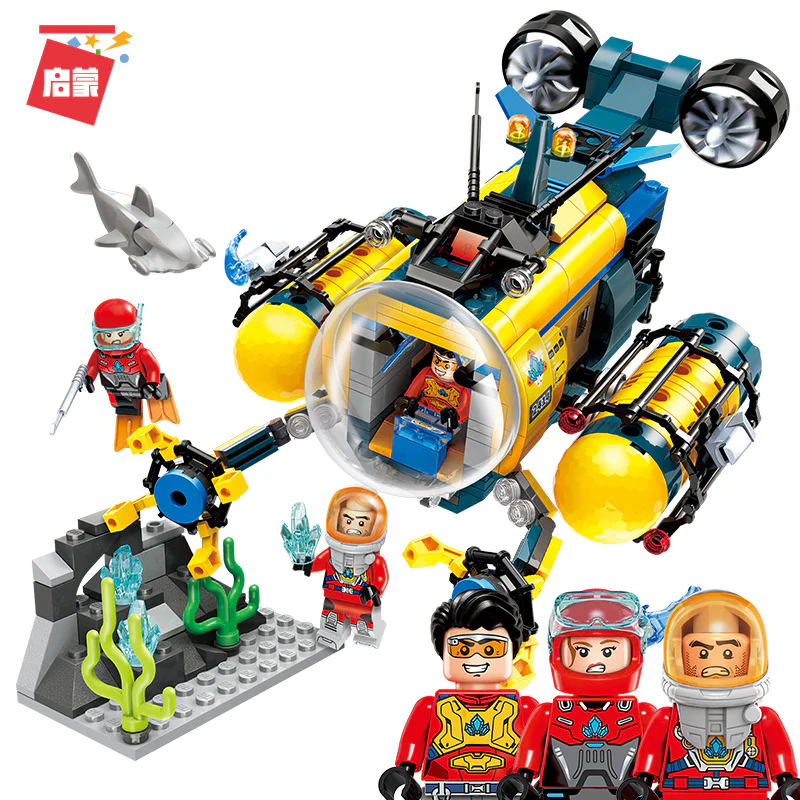 Crystal Team: Explorer submarine 启蒙 QMAN/ENLIGHTEN/Keeppley 2414 image 1