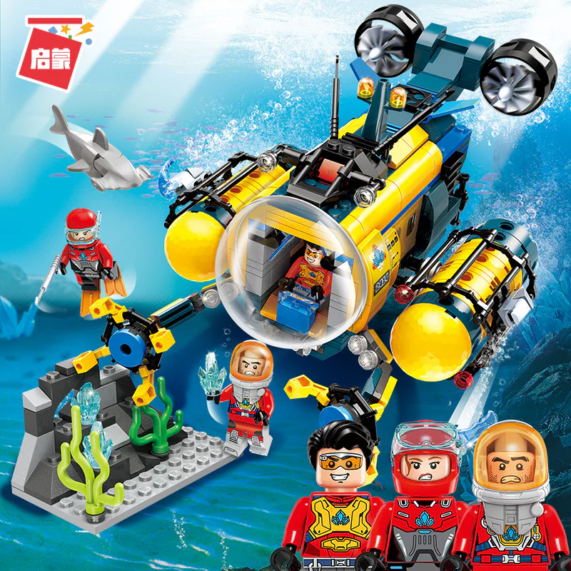 Crystal Team: Explorer submarine 启蒙 QMAN/ENLIGHTEN/Keeppley 2414 image 3
