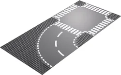 Road sign: Curve and intersection