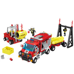 Fire rescue: Forest rescue fire truck, fire tow transport vehicle 1 to 2