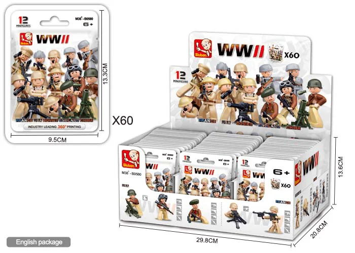 WWII Soldier 12 Styles 小鲁班 Sluban M38-0582 image 3
