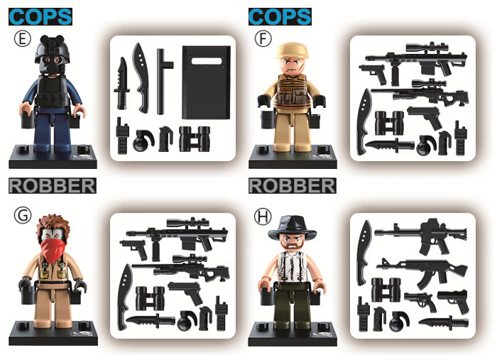 Security Guard Uniforms 12 Styles 小鲁班 Sluban M38-B0585 image 2