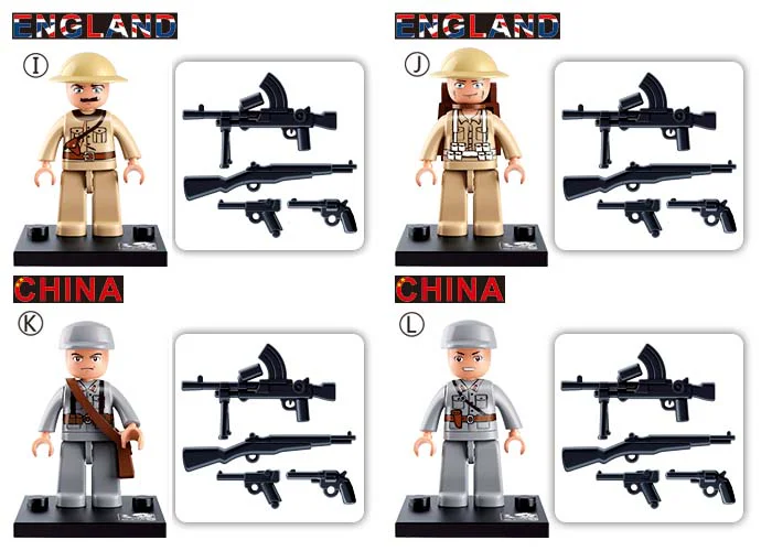 WWII Soldier 12 Styles 小鲁班 Sluban M38-0582 image 8