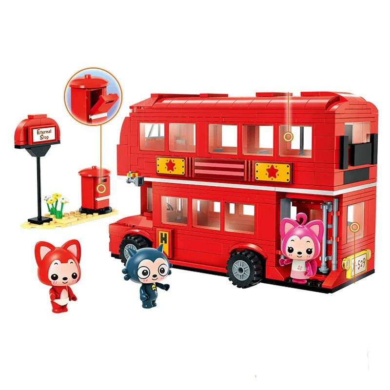 Beaver: Two-storey bus around the city 启蒙 QMAN/ENLIGHTEN/Keeppley 3904 image 5
