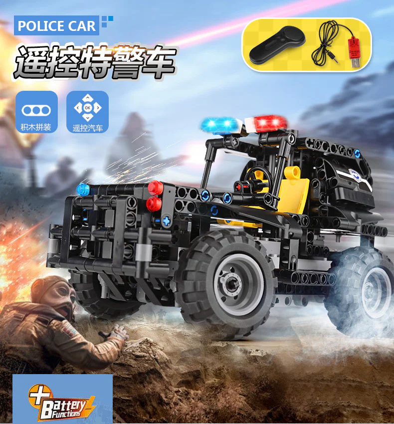 SWAT City Honor: SWAT patrol car 宇星模王 MOULDKING 13005 image 2
