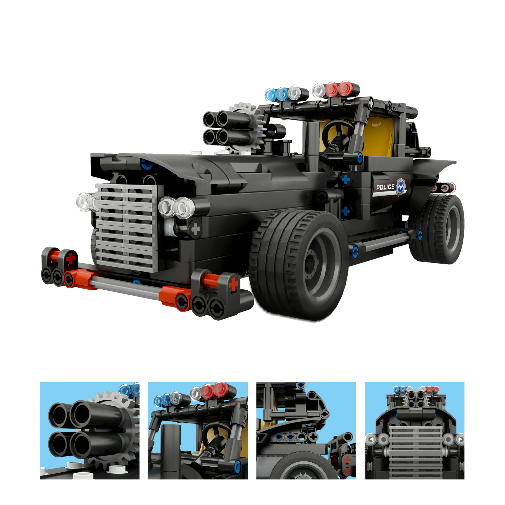 Elite Police Unit City Honor: Special Task Force Command Car 宇星模王 MOULDKING 13007 image 2
