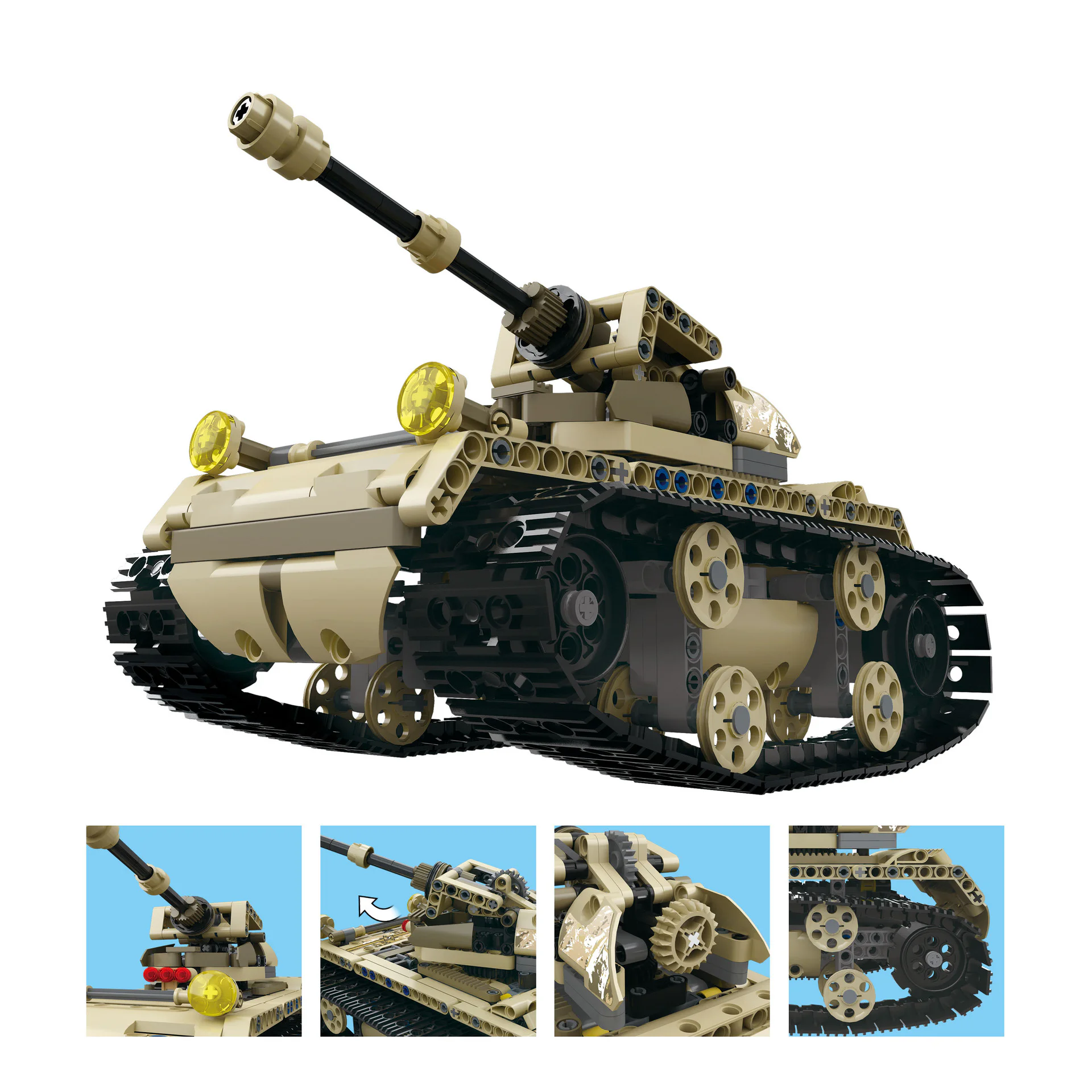 Armoured alliances: light tracked tanks 宇星模王 MOULDKING 13010 image 1