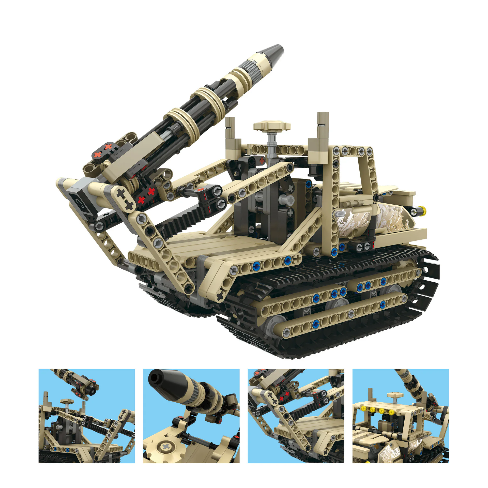Armoured Alliance: armed tracked rockets 宇星模王 MOULDKING 13012 image 2