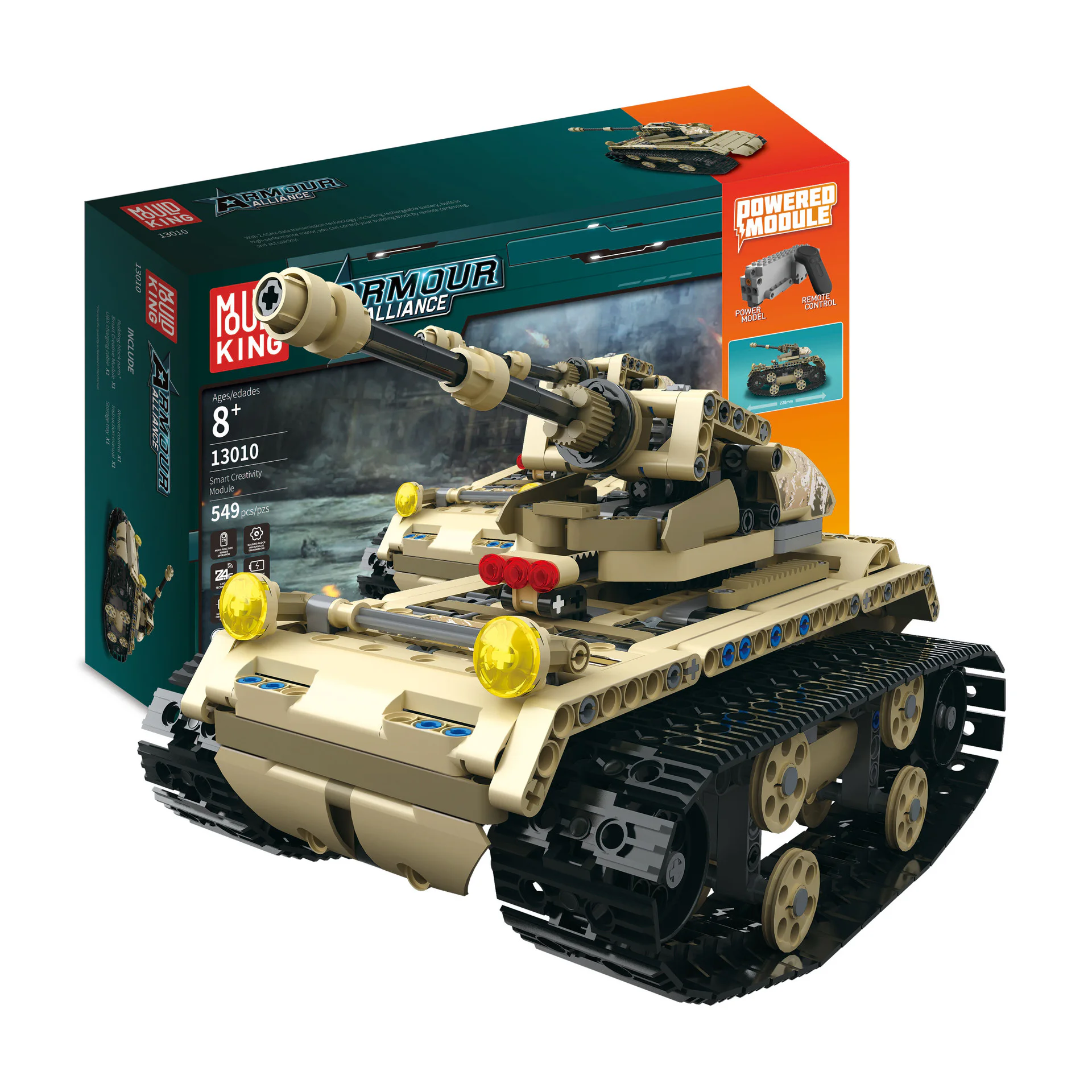Armoured alliances: light tracked tanks 宇星模王 MOULDKING 13010 image 2