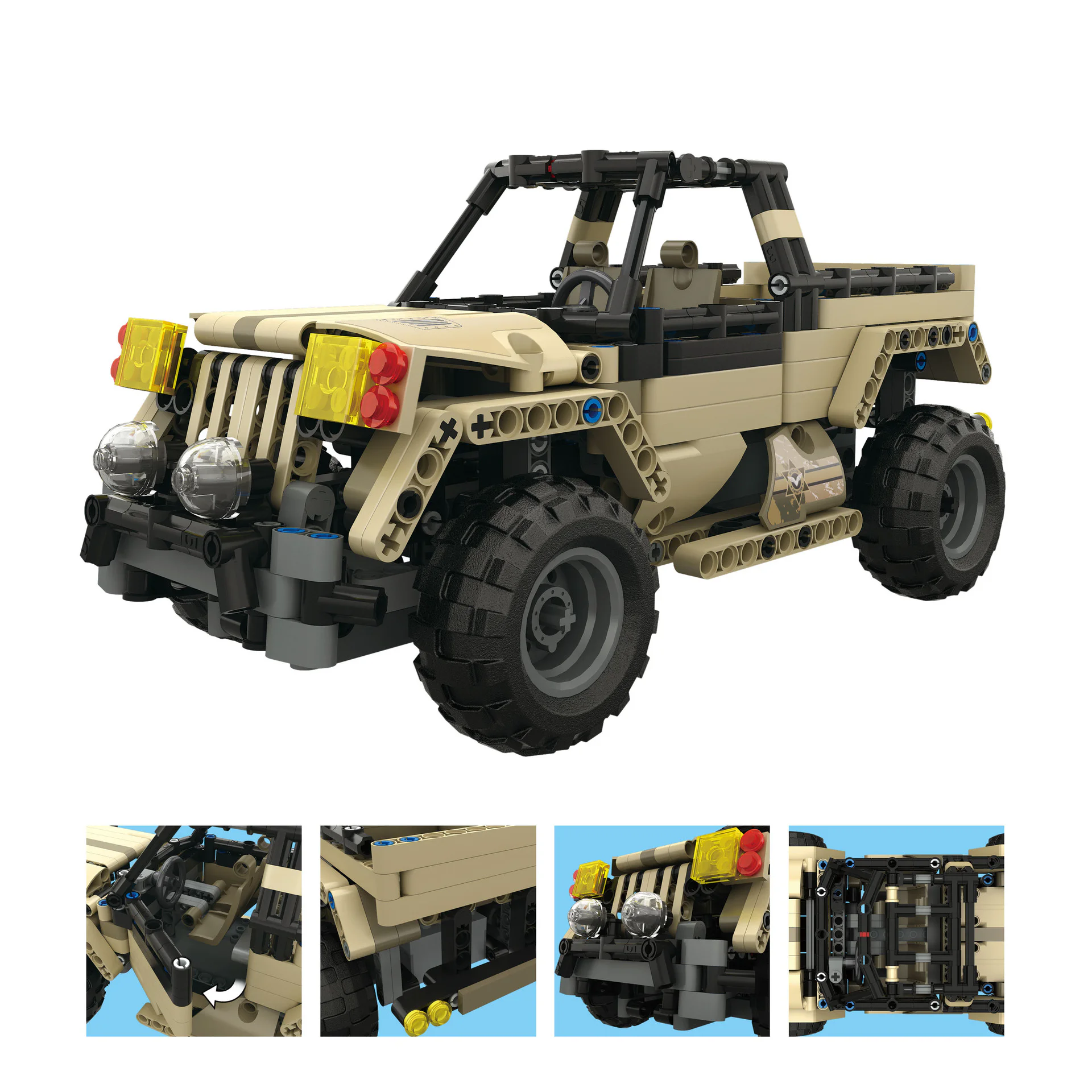 Armoured Alliance: military engineering pickup truck 宇星模王 MOULDKING 13013 image 2