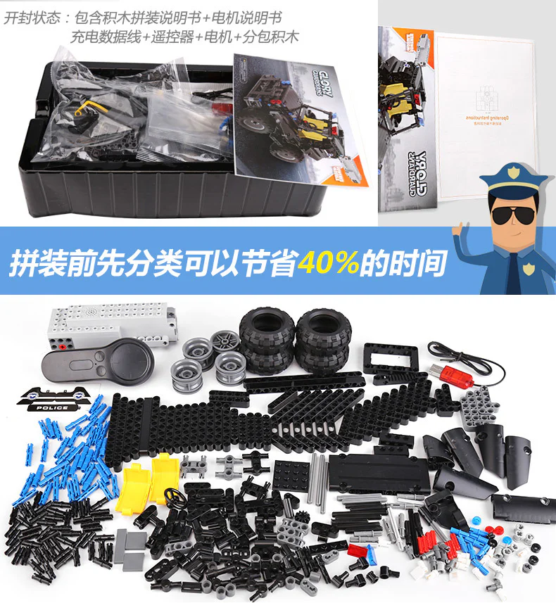 SWAT City Honor: SWAT patrol car 宇星模王 MOULDKING 13005 image 6