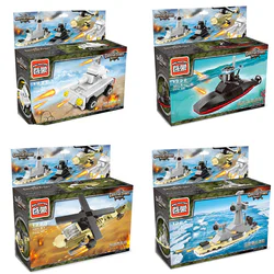 Mini Military 4 options: Storm Tank, Pearl Submarine, Armed Helicopter, Zeus Shield Cruiser.