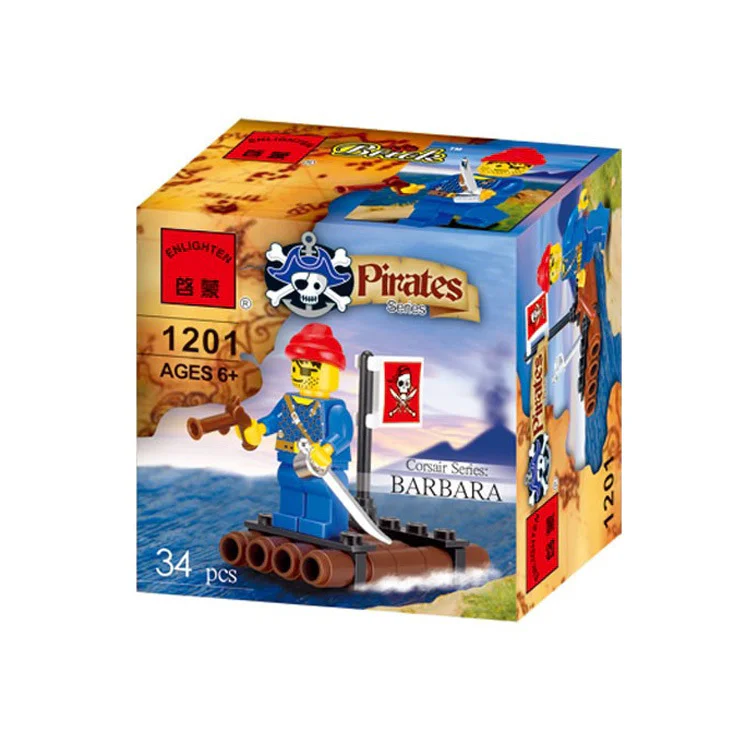 Pirate: Pirate's small wooden boat. 启蒙 QMAN/ENLIGHTEN/Keeppley 1201 image 1