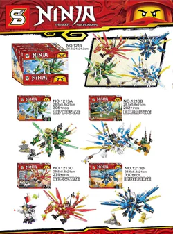 Flying Dragon of the Mirage Ninja, 4 sections: Double Head Dragons, Incandescent Dragons, Flame Wing Dragons, Ice Flaming Dragons