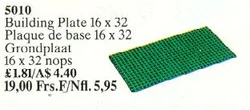 Construction Plate, 16 inches by 32 inches, Green