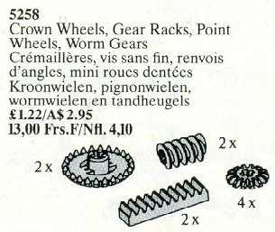 Crown Wheels, Gear Rocks, Point Wheels, World Gears 乐高 LEGO 5258