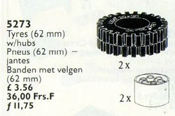 62 mm rim and tyres