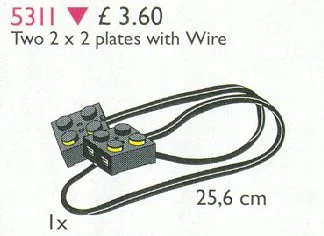 "Double-Layered Plates with Wire, 9 Volt, 26 Centimeters" 乐高 LEGO 5311 image 2