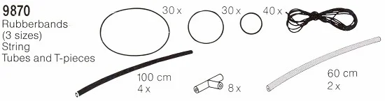 Gas-activated rubber bands and pneumatic tubes 乐高 LEGO 9870