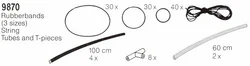 Gas-activated rubber bands and pneumatic tubes