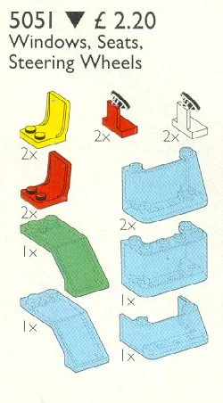 Windshield, seat and wheel